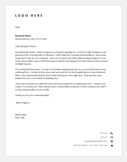 Apology Letter for Missing a Meeting | Download Letters
