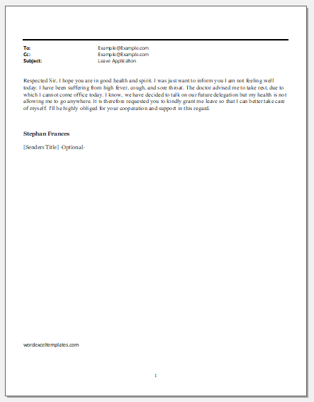 not-feeling-well-email-to-boss-samples-word-excel-templates
