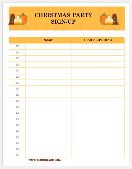 Sign Up Sheet Template For Your Needs