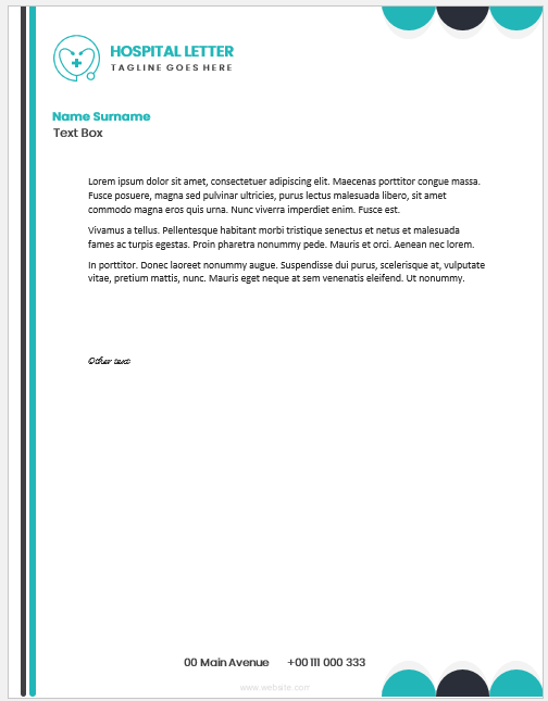 Hospital Letterhead Template