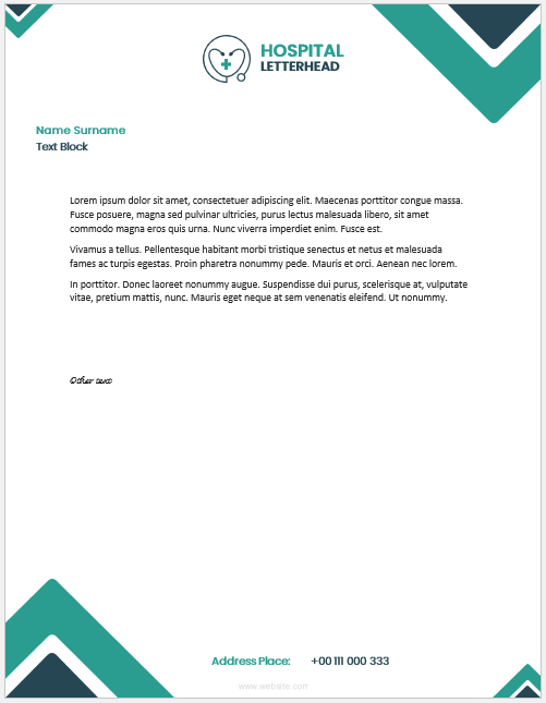 Hospital Letterhead Template