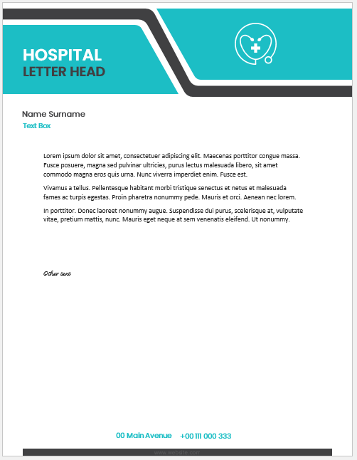 Hospital Letterhead Template