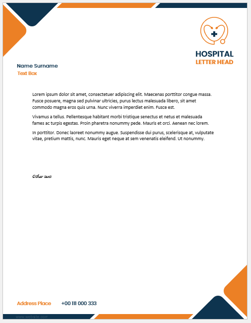 Hospital Letterhead Template