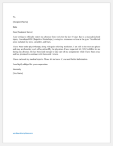 Long Term Absence Excuse Letters (SAMPLES) | Word & Excel Templates