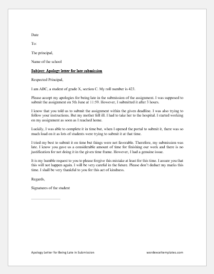 Free 12 Apology Letter For Being Late Templates In Pdf Ms Word