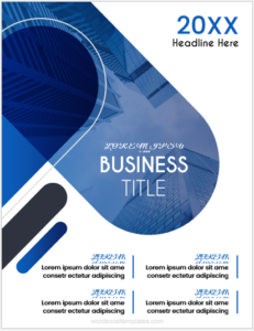 Business report cover page template