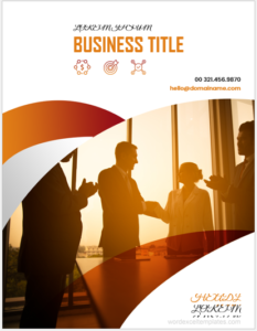 Business report cover page template