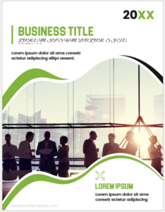 Business report cover page template