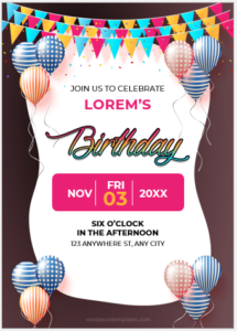 Employee Birthday Announcement Card Templates for MS Word